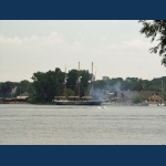 S/V Denis Sullivan firing one of its' cannons.
