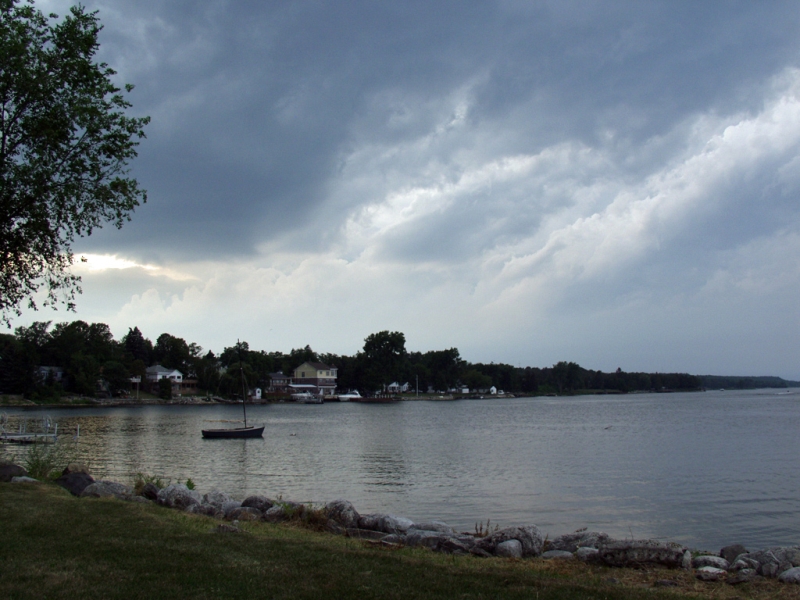 Leftovers from the storm that passed to the north of Sturgeon Bay
