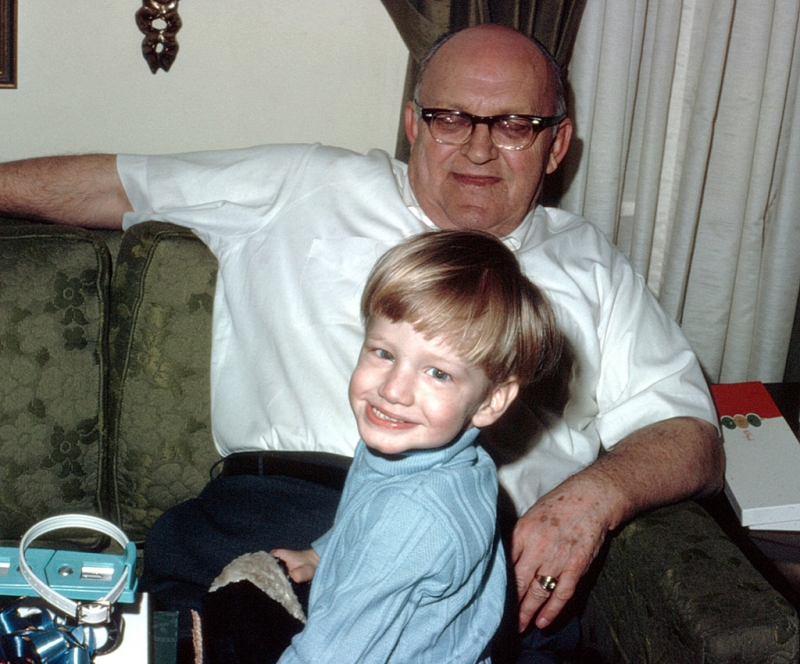 1969 - Dad and Grandson Mike Stangel