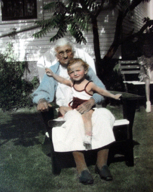 1939 - Grandma Stangel and Peter - 1 year