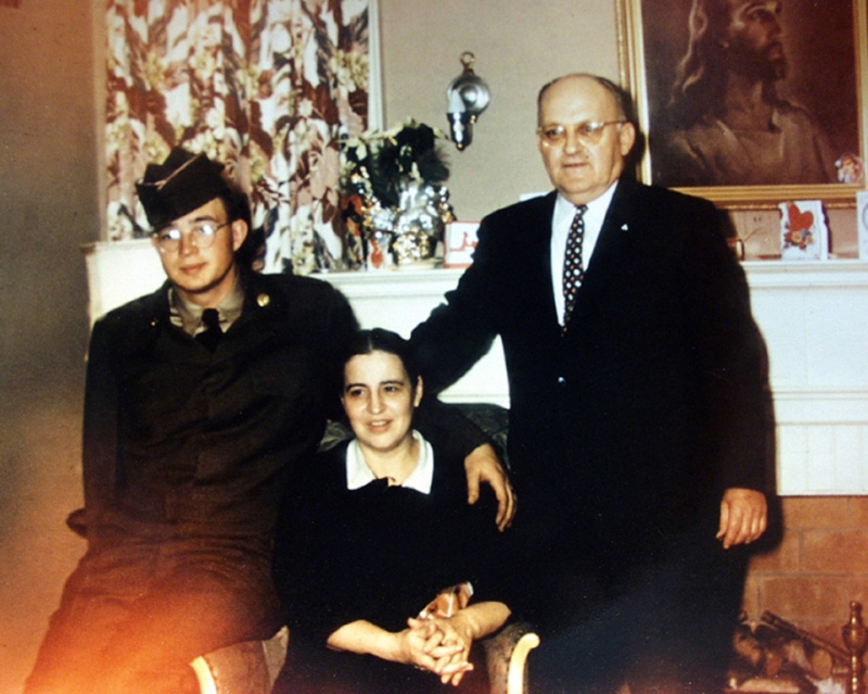 1957 - Peter, Mom and Dad - 19 years old
