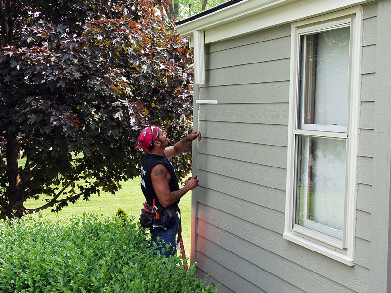 Downspout installation