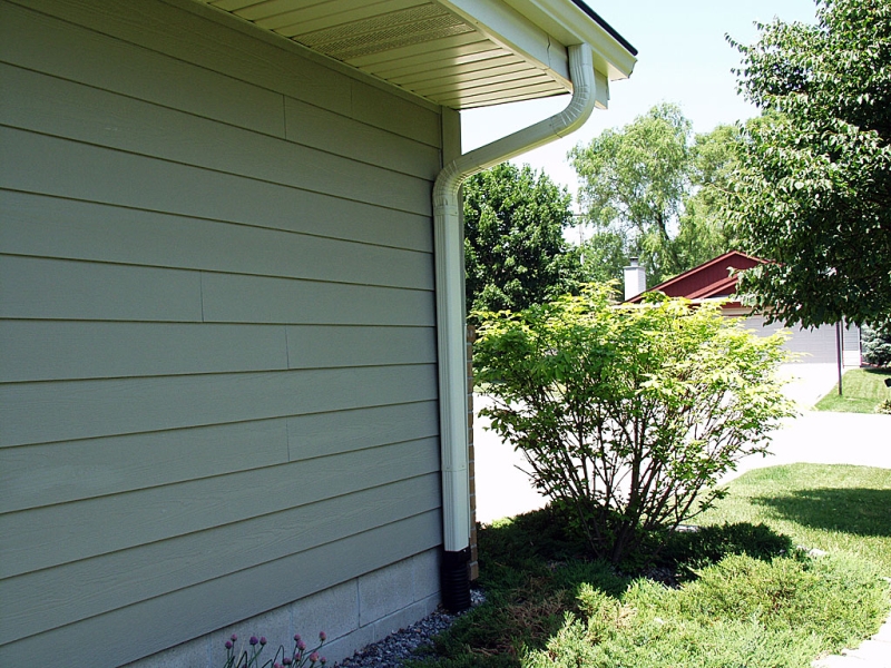 Completed downspout