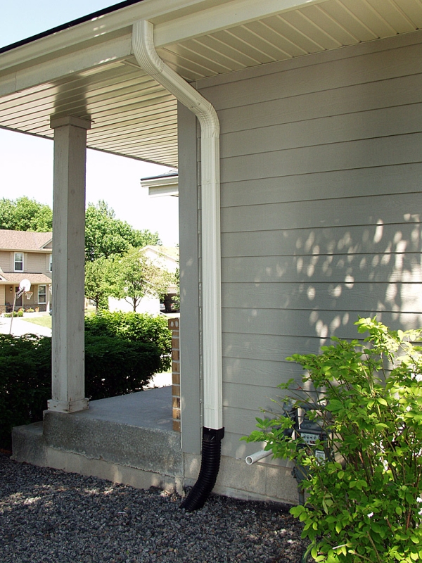 Downspout installation