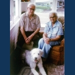 1977 - Uncle Joe, Aunt Mary (Dad's Sister) and Tim's dog "Buffalo"