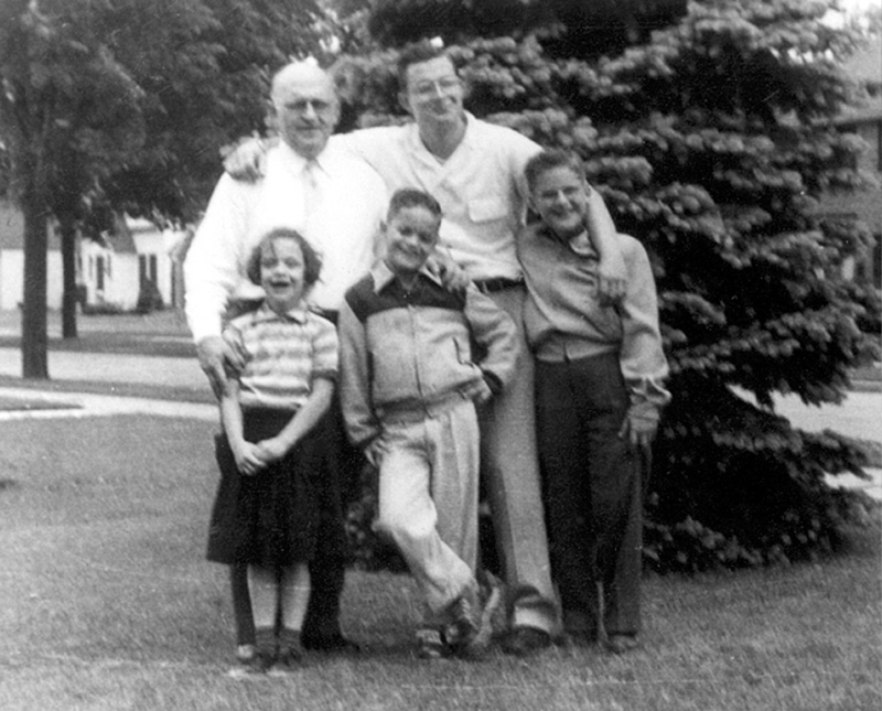 1954 - Dad, Peter, Holly, Andy and Tim