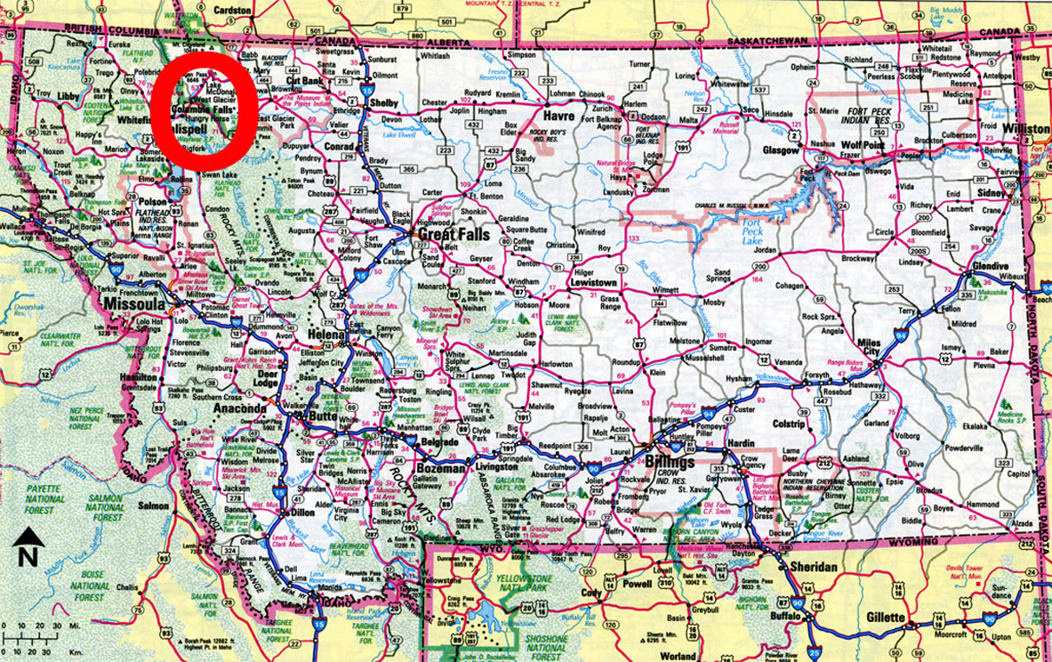 Columbia Falls, Montana Map