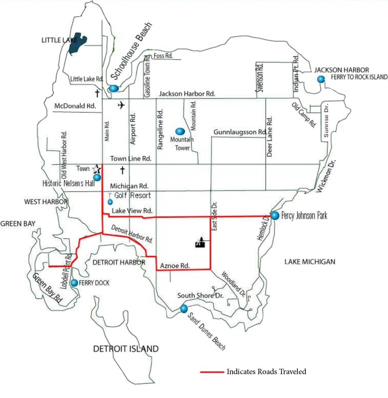 Washington Island Map