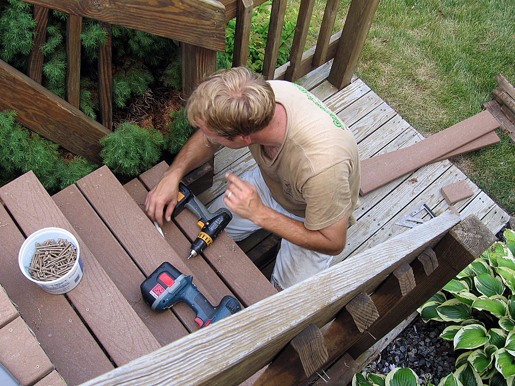 Installing Deck Boards On The Stairs