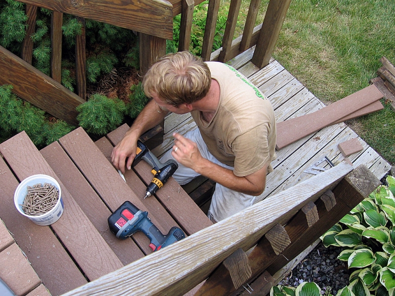 Installing Deck Boards On The Stairs