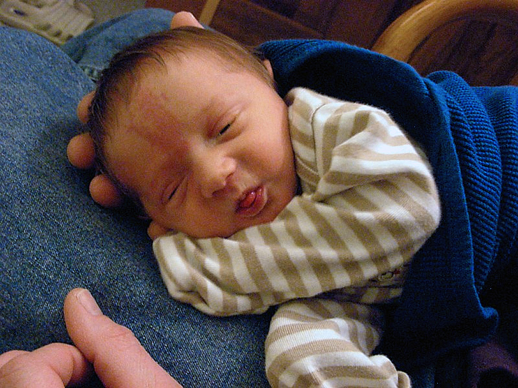 Asleep on Dad's Lap