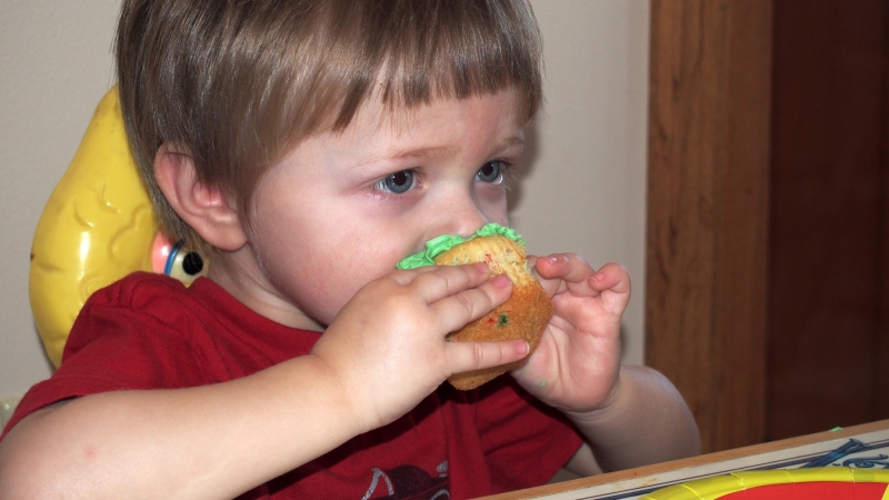 Enjoying His 2nd Birthday
