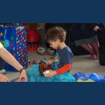 First Baseball and Glove