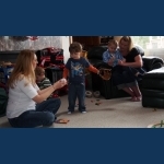 First Baseball and Glove