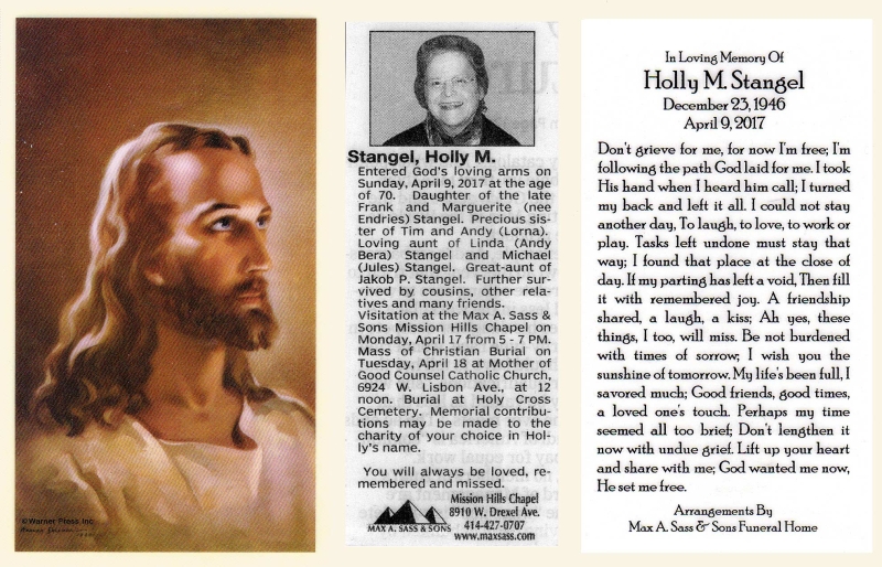 Holly's Prayer Card