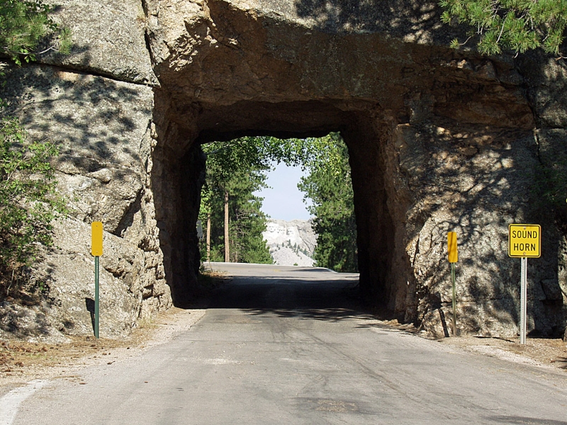 Tunnel View Of Mount Rushmore - Iron Mountain Road Tunnel