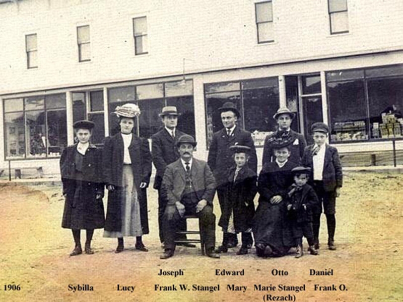 1906 - The Stangel Family In Front Of The Family Store