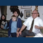 1969 Christmas - Kathy, Carol, Mike and Dad