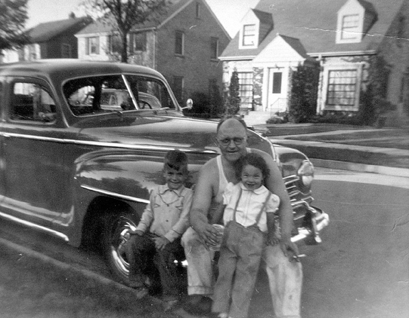 1949 - Andy, Dad and Holly