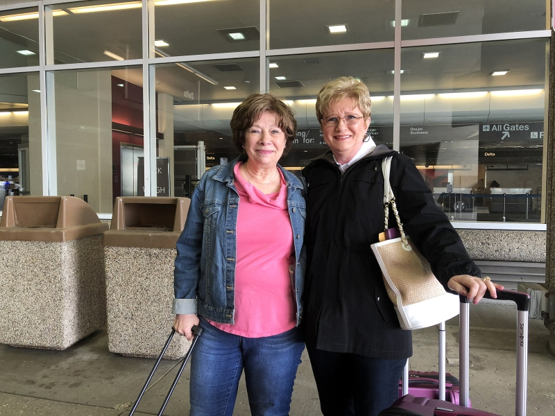 2018.5.4 - Mitchell International Airport - Eileen and Lorna - Trip to Georgia, Florida and South Carolina